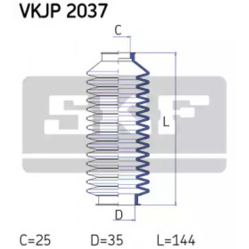 VKJP 2037 SKF - Пильовик привідного валу